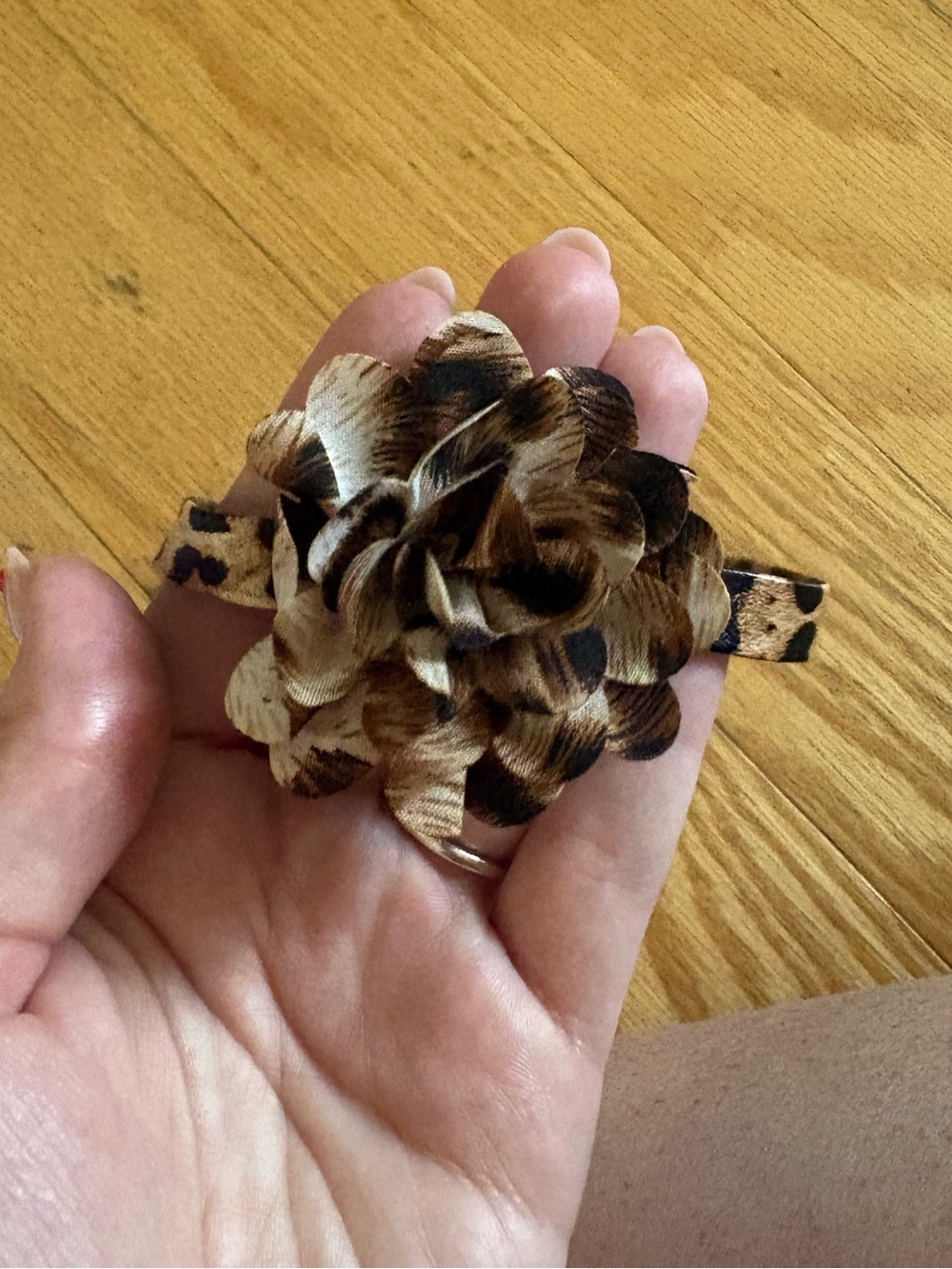 Leopard Print Flower choker necklace